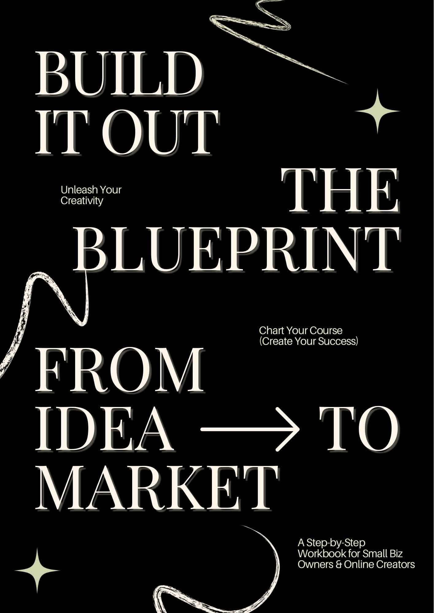 Build It Out: The Blueprint — a faith-based planning workbook, standing upright with a minimal off-white cover and blueprint line details